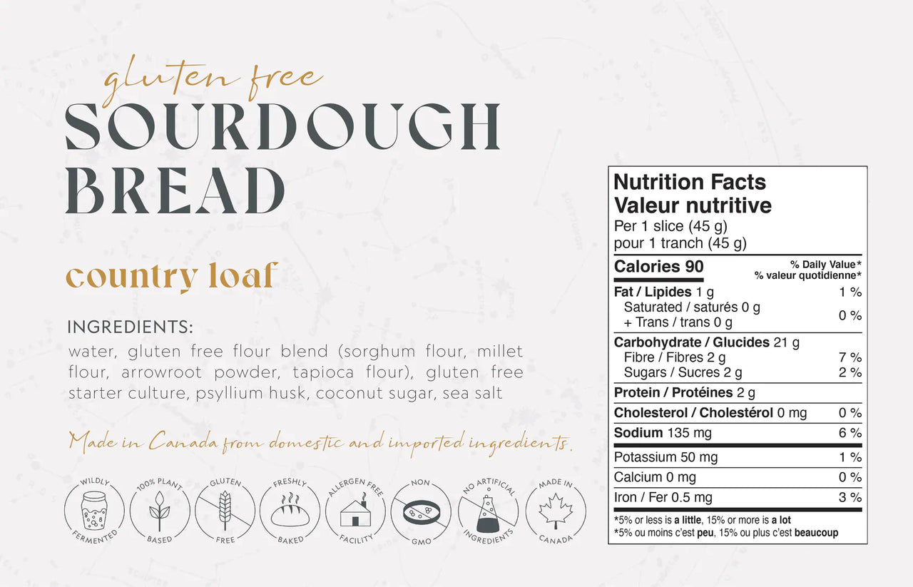 Alkeme Country Loaf Gluten Free Sourdough Bread - 725g