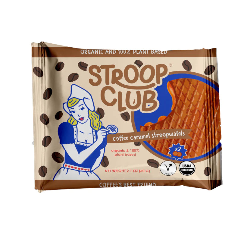 Stroop Club Vegan Coffee Caramel Stroopwafel Cookies - 66g