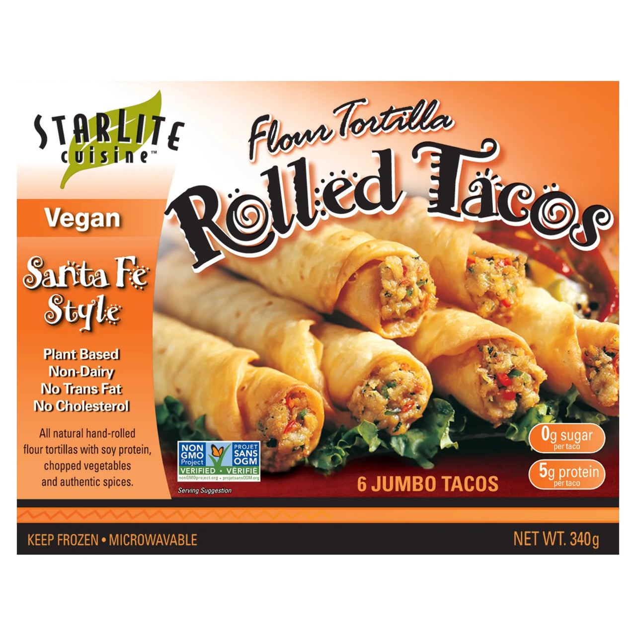StarLite Cuisine Santa Fe Style Rolled Tacos - 340g