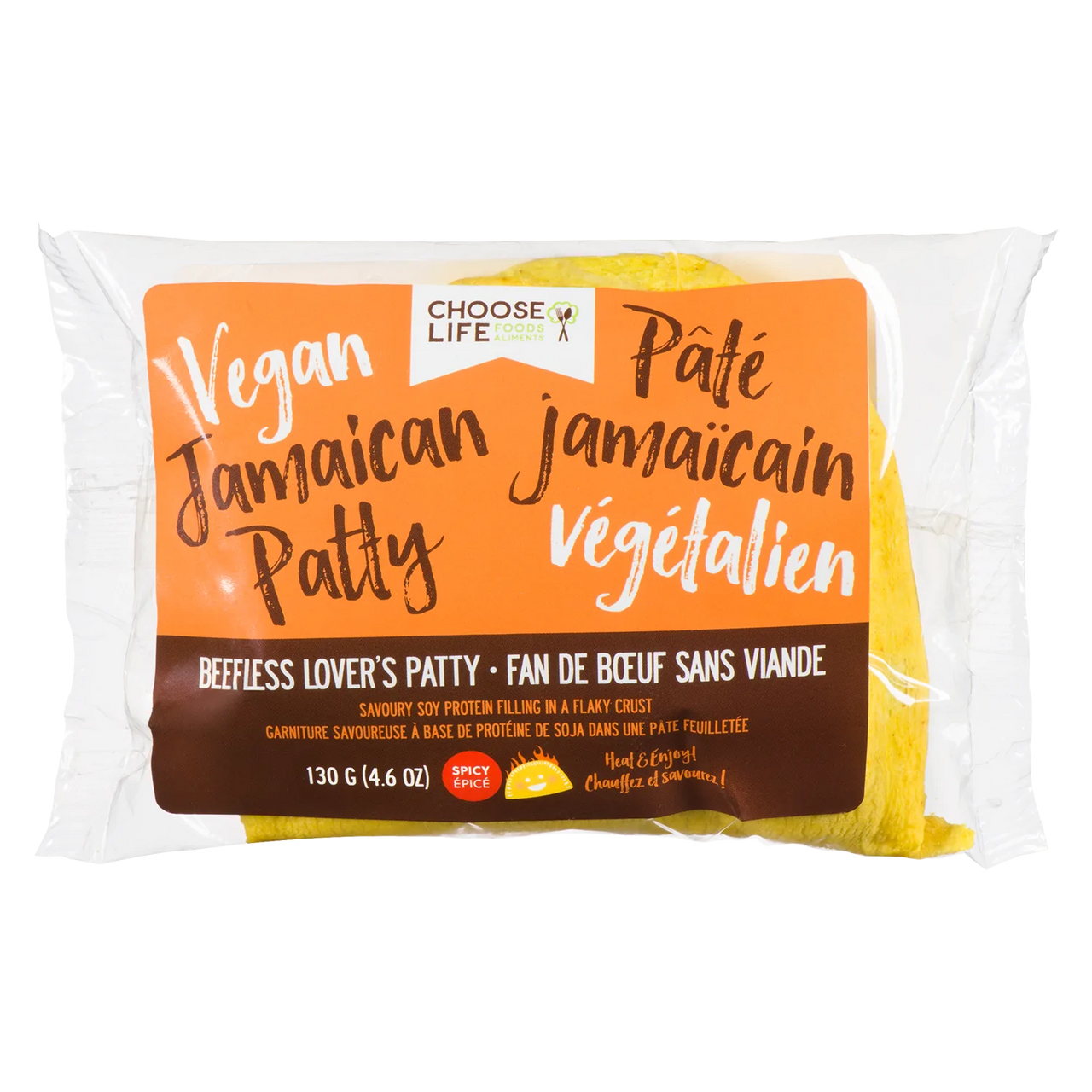 Choose Life Foods Spicy Beefless Lover's Jamaican Patty - 130g