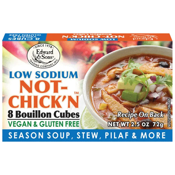 Edward & Sons Low Sodium Not-Chick'n Bouillon Cubes - 72g